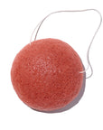 Red clay-infused Konjac sponge